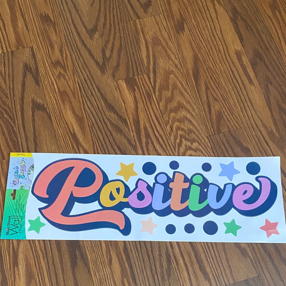 Main Street Wall Creations Jumbo Stickers POSITIVE ENERGY Wall Decals